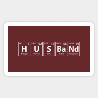 Husband (H-U-S-Ba-Nd) Periodic Elements Spelling Magnet